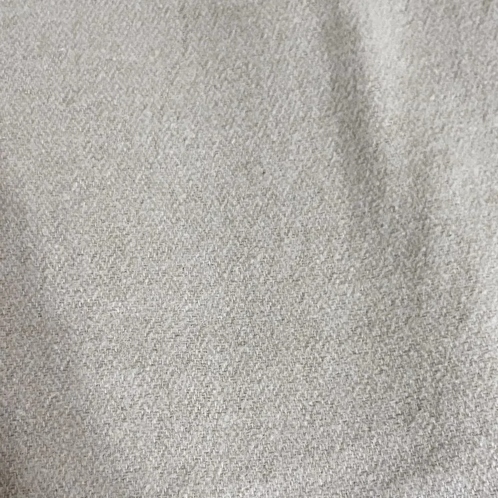 Lands Downunder Italian Herringbone Fringed Cream Throw Blanket Soft Italy